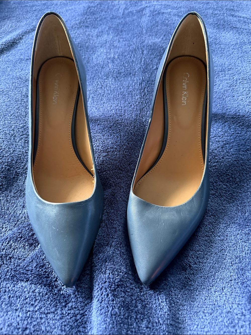 Calvin Klein Navy Blue Pointed Toe Pumps